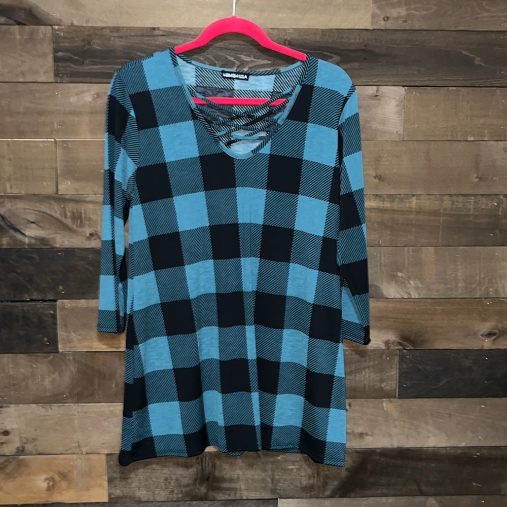 Heimish U.S.A 3/4 Length Sleeve Tunic Top